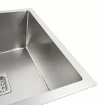 Кухонна мийка Platinum Handmade 78х50 отвір,квадратний сифон, 3,0/1,0 PLATINUM R нержавійка (один мм)