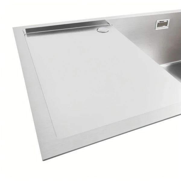 Кухонна мийка Platinum Handmade 78х50 отвір,квадратний сифон, 3,0/1,0 PLATINUM R нержавійка (один мм)