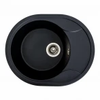 Гранітна мийка для кухні Platinum PLATINUM 5847 ONYX матова (чорний металік)