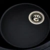 Гранітна мийка для кухні Platinum 5847 ONYX матова (чорний металік)
