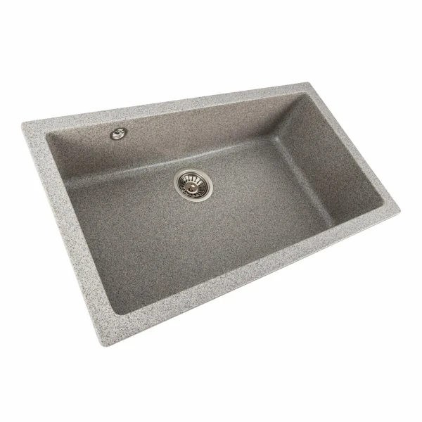 Гранітна мийка для кухні Platinum 7945 Paruana матова Сіра