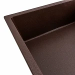 Гранітна мийка для кухні Platinum 8650 DIAMOND матова (мокко)