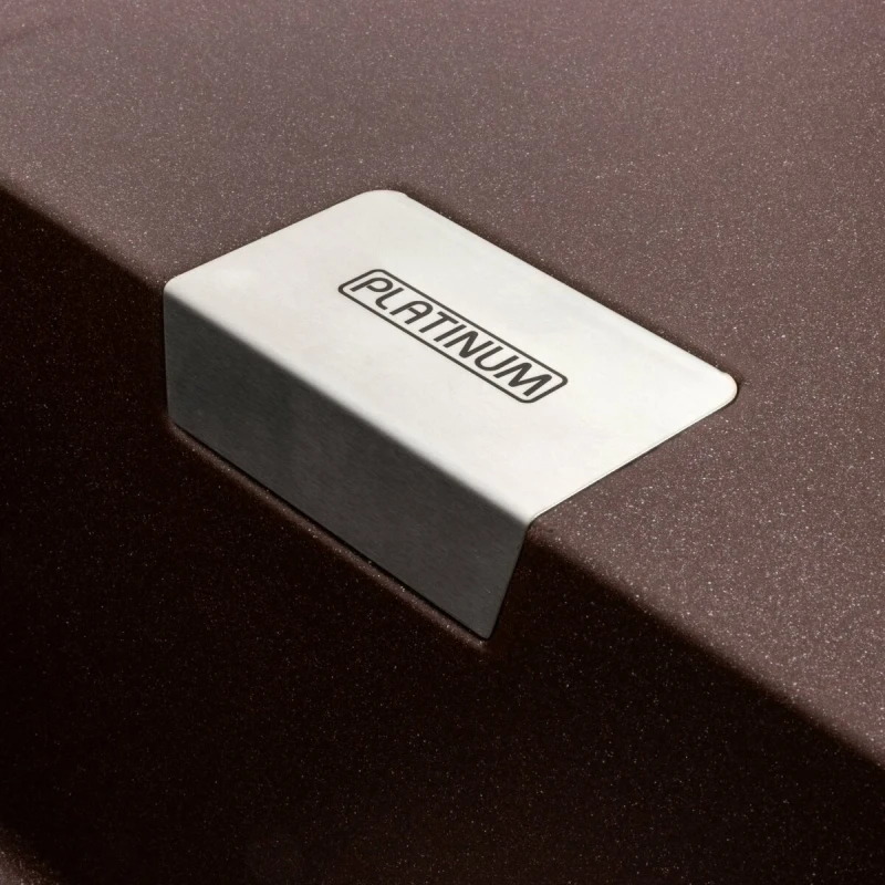 Гранітна мийка для кухні Platinum PLATINUM 8650 DIAMOND матова (мокко)