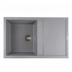 Гранітна мийка для кухні Platinum Selena PLATINUM 7950 матова Сірий металік