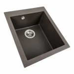 Гранітна мийка для кухні Platinum 4150 SOKIL матова Темна скеля