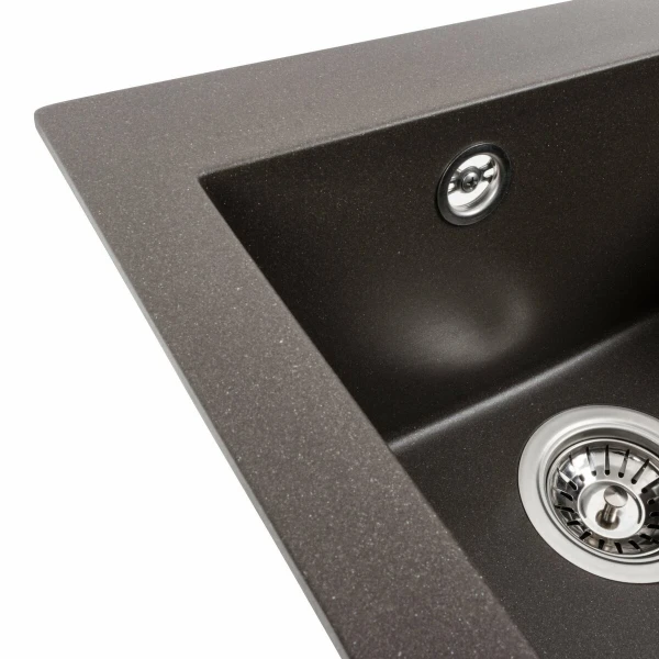 Гранітна мийка для кухні Platinum 4150 SOKIL матова Темна скеля