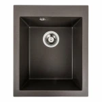 Гранітна мийка для кухні Platinum 4150 SOKIL матова Темна скеля