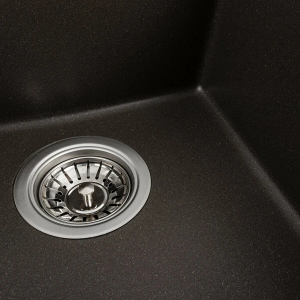 Гранітна мийка для кухні Platinum 4150 SOKIL матова Темна скеля