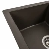 Гранітна мийка для кухні Platinum 5851 ARIA матова Темна скеля