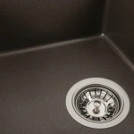 Гранітна мийка для кухні Platinum 5851 ARIA матова Темна скеля