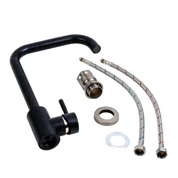 Змішувач кухонний Platinum NS02B (3008B-NA) чорний металік