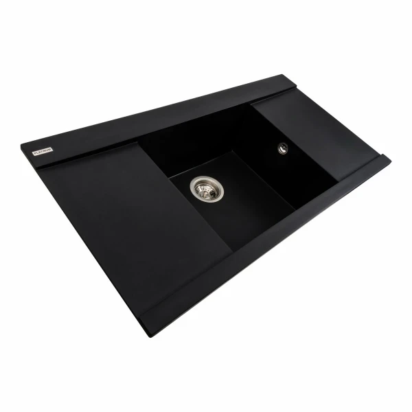 Гранітна мийка для кухні Platinum матовий PLATINUM 9651 ATLAS Чорний