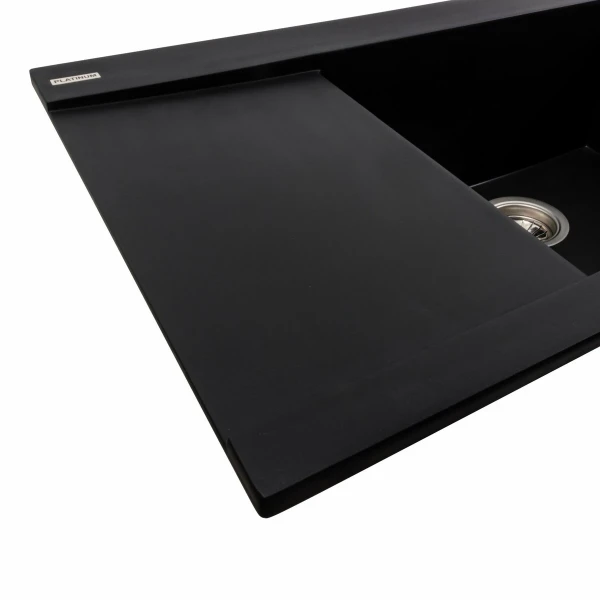 Гранітна мийка для кухні Platinum матовий PLATINUM 9651 ATLAS Чорний