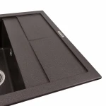 Гранітна мийка для кухні Platinum 6550 LOTOS матовий Гренадін