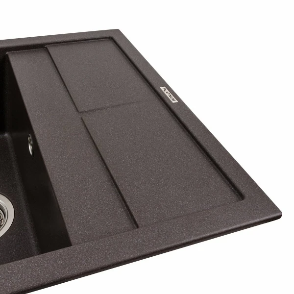 Гранітна мийка для кухні Platinum 6550 LOTOS матовий Гренадін