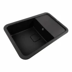 Гранітна мийка для кухні Platinum 7850 CUBE матовий Моріон