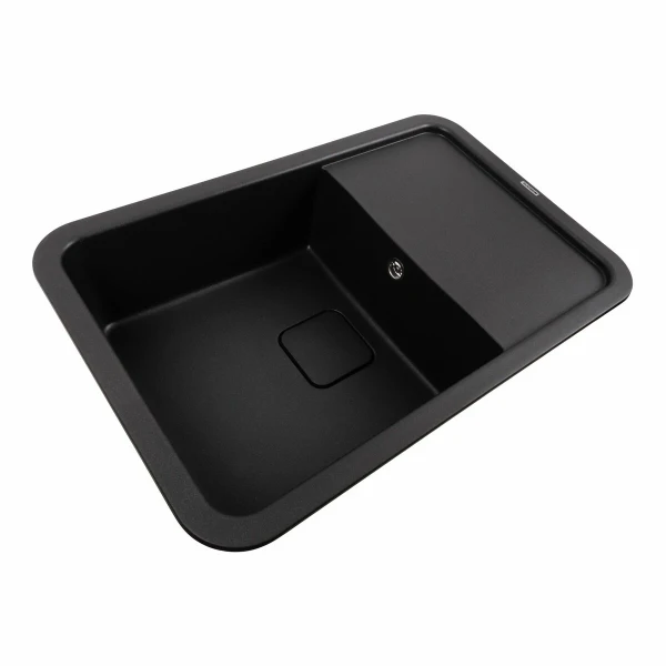 Гранітна мийка для кухні Platinum 7850 CUBE матовий Моріон