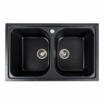 Гранітна мийка для кухні Platinum Equatoria матовий Карбон PLATINUM 7950