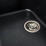 Гранітна мийка для кухні Platinum 7950 Equatoria матовий Карбон