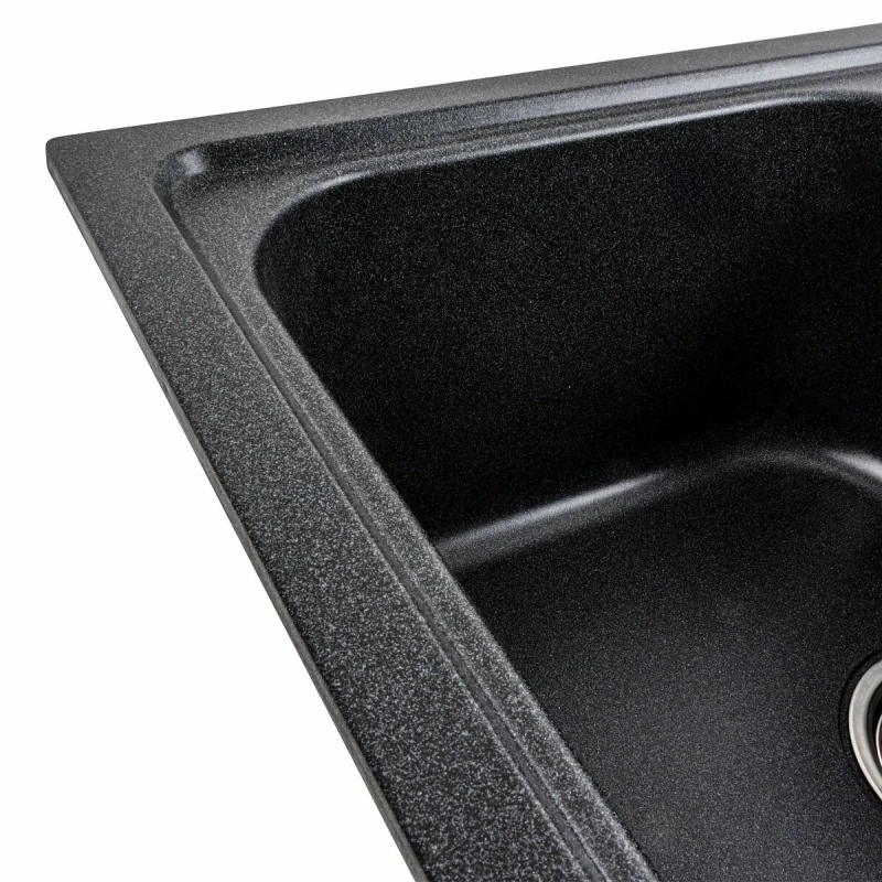Гранітна мийка для кухні Platinum Equatoria матовий Карбон PLATINUM 7950