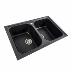 Гранітна мийка для кухні Platinum 7950 Equatoria матовий Карбон