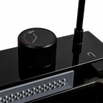 Кухонна мийка чорна Platinum Handmade "Водоспад" PLATINUM PVD 75×45М