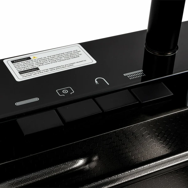 Кухонна мийка чорна Platinum Handmade "Водоспад" PLATINUM PVD 75×45М