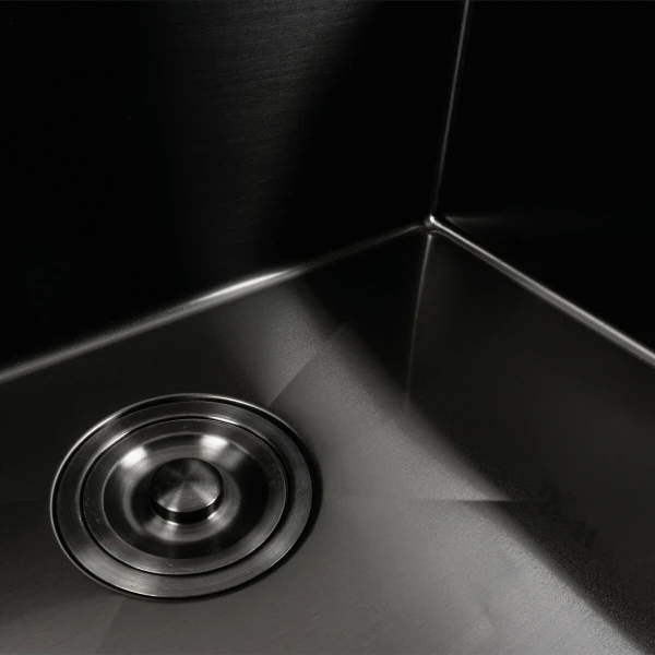 Кухонна мийка чорна Platinum Handmade PLATINUM PVD 78×46