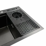 Кухонна мийка чорна Platinum Handmade PLATINUM PVD 78×46