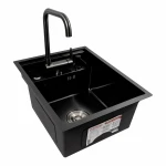 Кухонна мийка прихована чорна Platinum Handmade PLATINUM CM 40×50 PVD