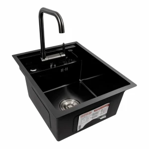 CM 40*50 Мийка прихована PVD чорна Platinum Handmade (змішувач в комплекті)