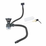 Кухонна мийка PVD чорна 65*45 Valeso Handmade (сифон круглий, 3,0/0,8)