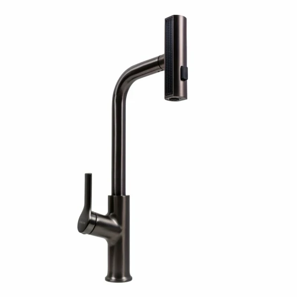 Кухонний змішувач з поворотним аератором VALESO TH37 PVD чорний