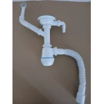 Сифон одинарний для гранітних мийок (білий) TM Valeso (арт. 610)