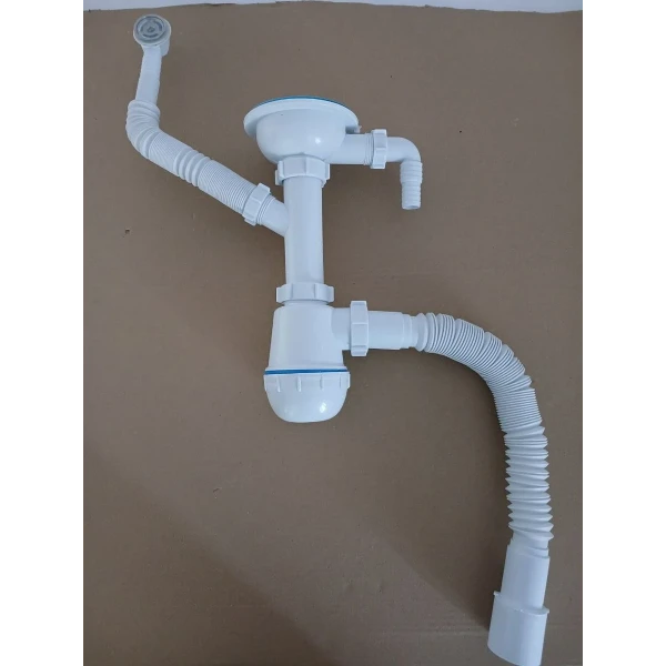 Сифон одинарний для гранітних мийок (білий) TM Valeso (арт. 610)