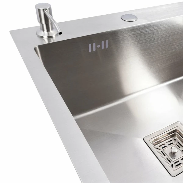 CM 78*50C L Мийка нержавійка Valeso Handmade з поглибленою полицею (3.0/0.8)