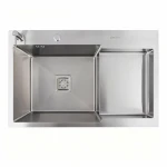 CM 78*50C L Мийка нержавійка Valeso Handmade з поглибленою полицею (3.0/0.8)