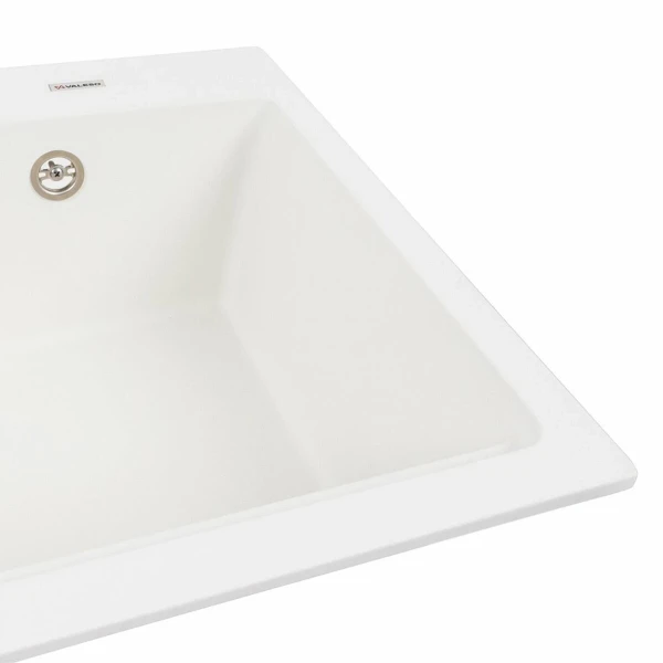 Кухонна мийка гранітна матова 7545 NIKA VALESO білосніжний