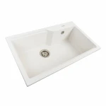 Кухонна мийка гранітна матова 7545 NIKA VALESO білосніжний