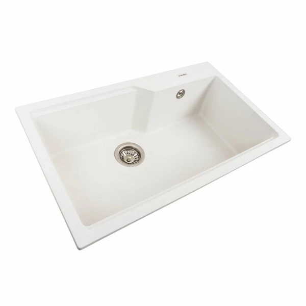 Кухонна мийка гранітна матова 7545 NIKA VALESO білосніжний