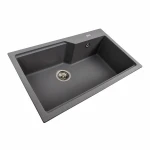 Кухонна мийка гранітна матова 7545 NIKA VALESO Сірий мусон