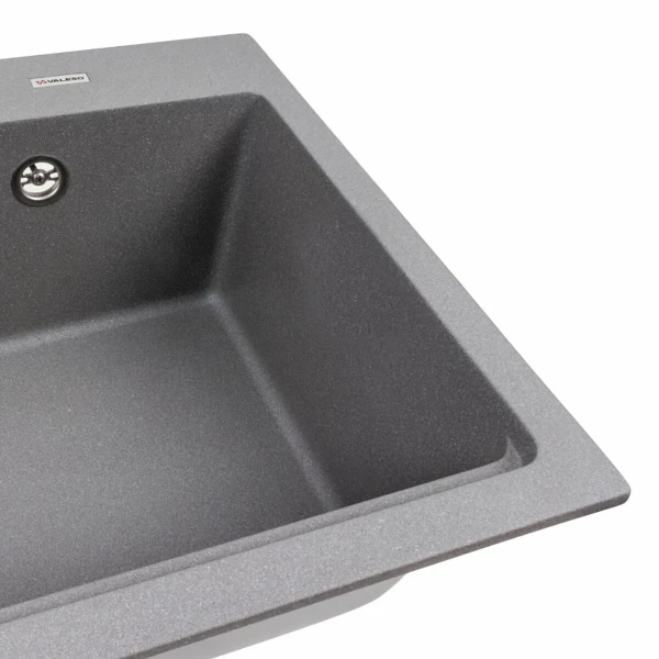 Кухонна мийка гранітна матова 7545 NIKA VALESO Сірий мусон