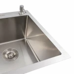 Кухонна мийка нержавійка 78*48 VALESO Handmade на дві чаші (3.0/0.8)