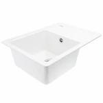 Гранітна мийка для кухні VALESO 6243 LIANA матова Білосніжна