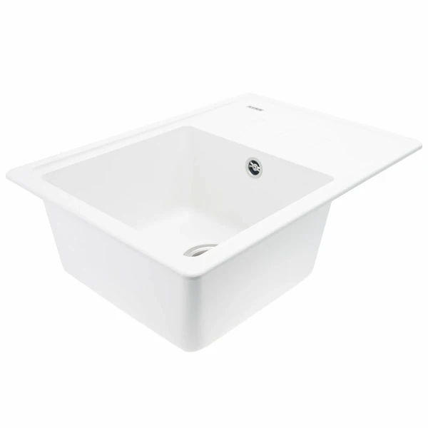 Гранітна мийка для кухні VALESO 6243 LIANA матова Білосніжна