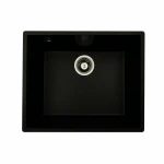 Гранітна мийка для кухні VALESO 5444 OASIS матова Чорний металік