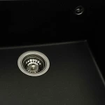 Гранітна мийка для кухні VALESO 5444 OASIS матова Чорний металік