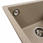 Гранітна мийка для кухні VALESO 4040 RUBA матова сафарі