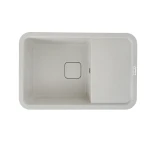 Гранітна мийка для кухні VALESO 7850 CUBE матова Біла в крапку