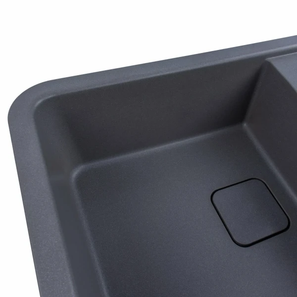 Гранітна мийка для кухні VALESO 7850 CUBE матова Сірий мусон